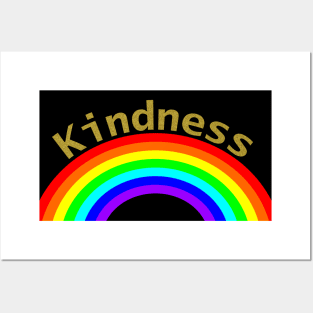 Gold Kindness Rainbow Posters and Art